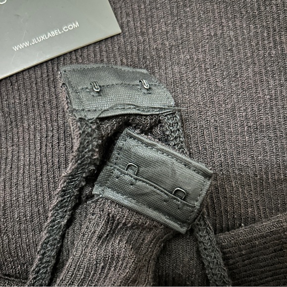 JLUXLABEL Black Mock Neck Bodysuit Large - Picture 4 of 5